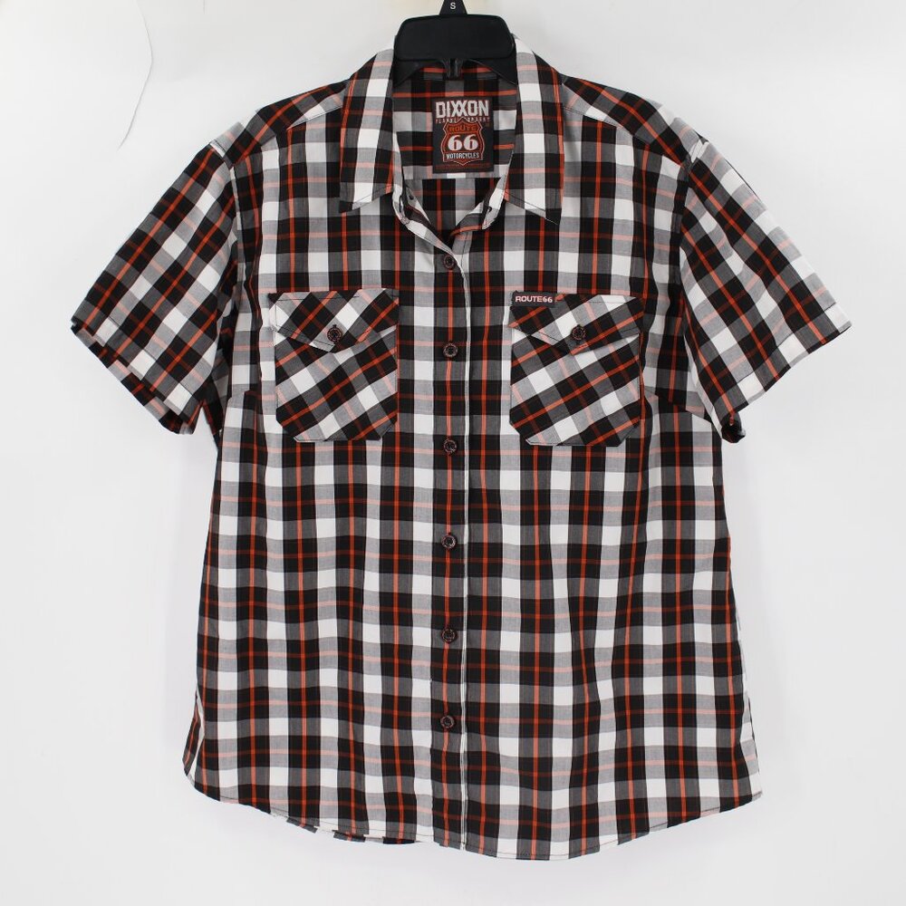 DIXXON Flannel co Shirt womens 2X Route 66 Bamboo Blend Plaid Motorcycle pockets - Picture 2 of 15